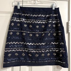 Navy Beaded skirt